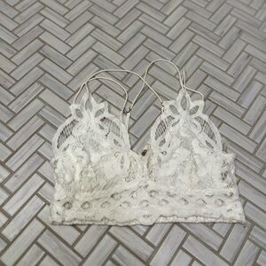 Free People white laced bralette size xs